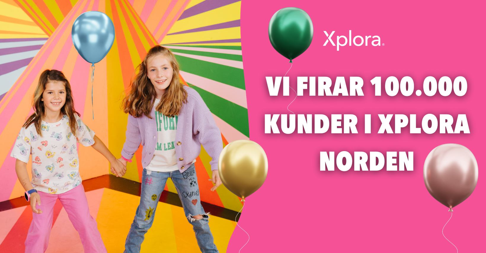 Vi firar 100000 kunder i Xplora Norden!