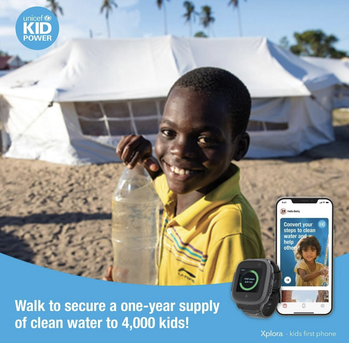 UNICEF + Xplora. Barn hjälper barn.