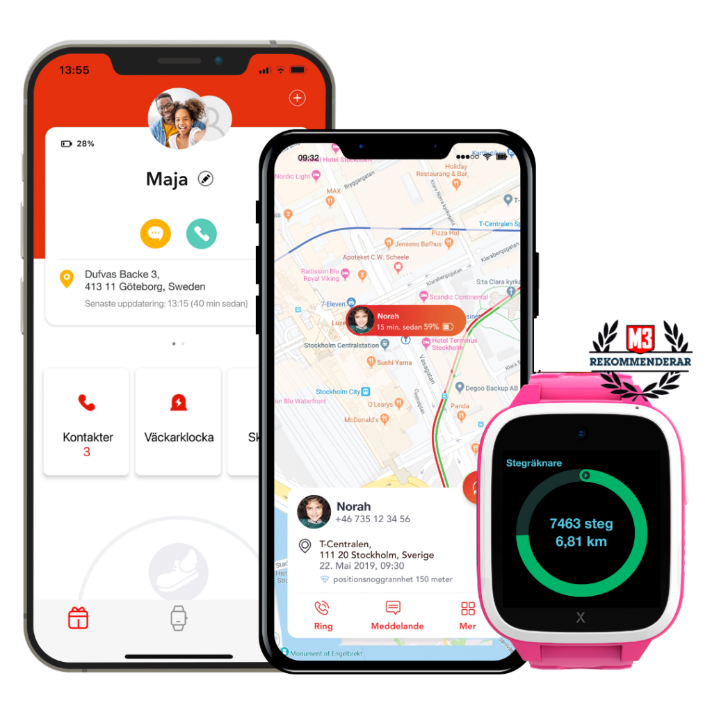 Xploras smartklocka för barn och tillhörande föräldra-app